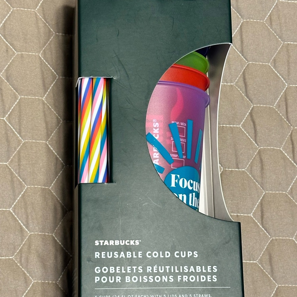 Starbucks Multicolor Reusable Cold Cups